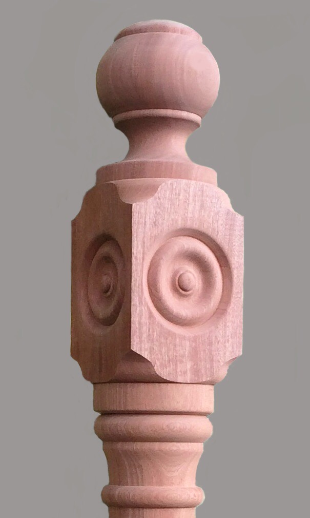 rosette newel post